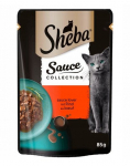 SHEBA Sauce Collection Beef 85g t&uuml;kki veiseliha kastmes kassidele