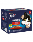 FELIX FANTASTIC Kaimų skoniai drebučiuose(vi&scaron;tiena, jautiena, triu&scaron;is, aviena) 24x85g drėgnas kačių maistas