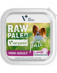 VETEXPERT RAW PALEO Pate Adult Mini Lamb 150 g v&auml;ikest t&otilde;ugu koerapasteet lambaliha