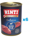 RINTI Singlefleisch Exclusive Horse Pure monoproteiin 6x400 g