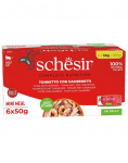 SCHESIR Tuunikala krevetidega želatiinis 6x50 g m&auml;rgtoit kassidele