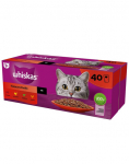 WHISKAS Classic Meals m&auml;rg t&auml;istoit t&auml;iskasvanud kassidele kastmes 40x85 g