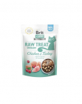 BRIT Care Raw Treat Freeze Dried Urinary Cat 40 g L&uuml;ofiliseeritud kana- ja kalkuniliha maiuspala kassidele koos probiootikumidega