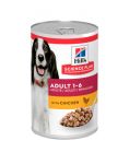 HILL'S Science Plan Canine Adult Chicken 6x370 g t&auml;iskasvanud koertele, kana