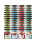 SUPER RAFI Mix maitseid 48x400 g m&auml;rg toit koertele