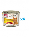 ANIMONDA Carny Senior Veiseliha, kana ja juust 6x200 g