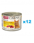 ANIMONDA Carny Senior Veiseliha, kana ja juust 12x200 g