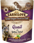 CARNILOVE Dog Pat&eacute; Quail with Yellow Carrot  300 g m&auml;rja koeratoitu Vutikollane porgandiga