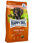 HAPPY DOG Supreme toscana 12.5 kg + Supreme africa 12.5 kg  Vahemere ravimtaimed, looduslik oliivi&otilde;li, kolesteroolivaene lambaliha, l&otilde;he