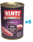 RINTI Singlefleisch Exclusive Poultry Pure monoproteiin kodulinnuliha 6x400 g