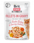 BRIT Care Fillets in gravy  24 x 85 g kalkuni- ja l&otilde;hefileed kastmes