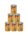 PEDIGREE Adult konserv 6x400 g m&auml;rgtoit t&auml;iskasvanud koertele 3 liiki: veiseliha, lambaliha ja kana, p&uuml;rees