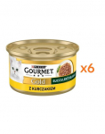 GOURMET Gold t&auml;iskasvanud koertele m&otilde;eldud mahlakad maiuspalad kanafileega 6x85 g