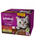 WHISKAS Adult Pure Delight Juicy Jellied Bites 24x85 g t&uuml;kki veise-, kana-, lambaliha, kodulinnulihaga t&auml;iskasvanud kassidele