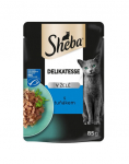 SHEBA Delicacy 85g m&auml;rg t&auml;iskohane toit t&auml;iskasvanud kassidele tuunikala t&uuml;kid želees