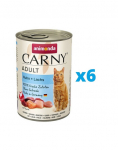 ANIMONDA Carny Adult rinkinys vi&scaron;tiena ir la&scaron;i&scaron;a 6 x 400 g