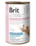 BRIT Veterinary Diet Dog Hypoallergenic Monoprotein Tuna 400g tuunikalaga allergilistele ja nahaprobleemidega koertele