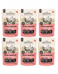 WIEJSKA ZAGRODA Superfoods Kana ja krevettide ja valerianaga niiske toit kassidele 6x100 g