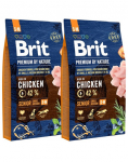 BRIT Premium By Nature  Vanematele v&auml;ikestele ja keskmistele t&otilde;ugudele S+M 16 kg (2 x 8 kg)
