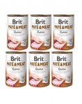BRIT Pate&Meat rabbit 6x400 g k&uuml;&uuml;likulihaga pasteet koerale