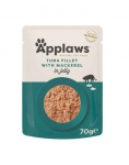 APPLAWS Cat Pouch Tuna with Mackerel in Jelly Tuunikala filee makrelliga želees 70 g