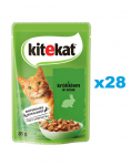 KITEKAT K&uuml;&uuml;lik kastmes 28x85 g t&auml;iskasvanud kassidele