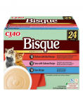 INABA Cat Ciao Bisque Variety 24x40g kalamiks, tuunikala, veiseliha ja kana kassidele