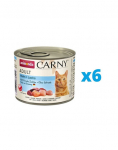 ANIMONDA Carny Adult rinkinys vi&scaron;tiena ir la&scaron;i&scaron;a 6 x 200 g