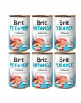 BRIT Pate&Meat salmon 6x400 g L&otilde;hepasteet koertele