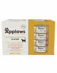 APPLAWS Cat Adult Chicken Selection Multipak in Broth 24x70g mix maitseid kana puljongis