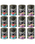 RAFI Cat Adult Mix 2 maitset lambaliha ja k&uuml;&uuml;lik 12x400 g m&auml;rg toit steriliseeritud kassidele