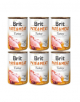 BRIT Pate&Meat turkey 6x400 g kalkunipasteet koertele