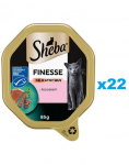 SHEBA Finesse 22x85 g m&auml;rg t&auml;isv&auml;&auml;rtuslik toit t&auml;iskasvanud kassidele l&otilde;he ja musiga