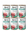 BRIT Pate&Meat venison 6x400 g ulukilihaga pasteet koerale