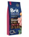 BRIT Premium By Nature Junior Large L Chicken 15 kg toit kanaga suurte t&otilde;ugude kutsikatele (t&auml;iskasvanu kaal 25-45 kg) vanuses 1 kuni 24 kuud.
