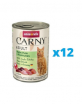 ANIMONDA Carny Adult Vi&scaron;tiena, kalakutiena ir triu&scaron;iena 12 x 400 g