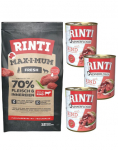 RINTI MAX-I-MUM Veiseliha veiselihaga 12 kg + Kennerfleisch Beef beef m&auml;rgtoit 3x400 g
