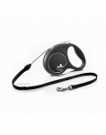 FLEXI Black Design S Cord 5 m black automaatne jalutusrihm