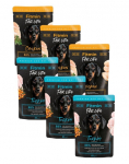 FITMIN For Life Dog Adult Mix maitsed 6x85 g kana &uuml;rtidega ja kalkun astelpajuga kastmes