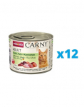 ANIMONDA Carny Adult Vi&scaron;tiena, kalakutiena ir triu&scaron;iena 12 x 200 g