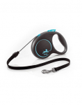 FLEXI Black Design M Cord 5 m blue automaatne jalutusrihm
