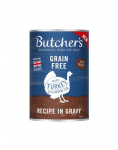 BUTCHER'S Original Recipe in Gravy, koeratoit koertele, t&uuml;kkidega kalkuniga kastmes 12 x 400g