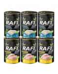 RAFI Cat Adult Mix smak&oacute;w 6x400 g tursaga ja kanaga, m&auml;rg kassitoit