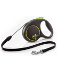 FLEXI Black Design M Cord 5 m green automaatne jalutusrihm