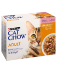 PURINA CAT CHOW Adult Multipack l&otilde;he ja roheliste ubadega marmelaadis 10x85 g