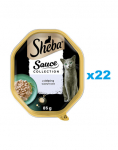 SHEBA Sauce Collection salv 22x85 g m&auml;rg t&auml;istoit t&auml;iskasvanud kassidele t&uuml;kki vasikalihaga kastmes