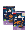 FELIX Sauce Time Chicken and Salmon 12x40g kana ja l&otilde;he, t&auml;iendav m&auml;rg toit kassidele