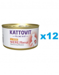 KATTOVIT Feline Diet Niere/Renal Chicken kanalihaga  12 x 85 g kroonilise neerupuudulikkuse korral.