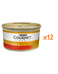 GOURMET Gold hautis veiseliha ja kanaga kastmes 12x85 g