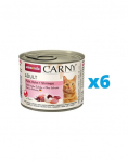 ANIMONDA Karma Carny Adult komplekt kalkuni, kanaliha ja krevettidega 6 x 200 g
